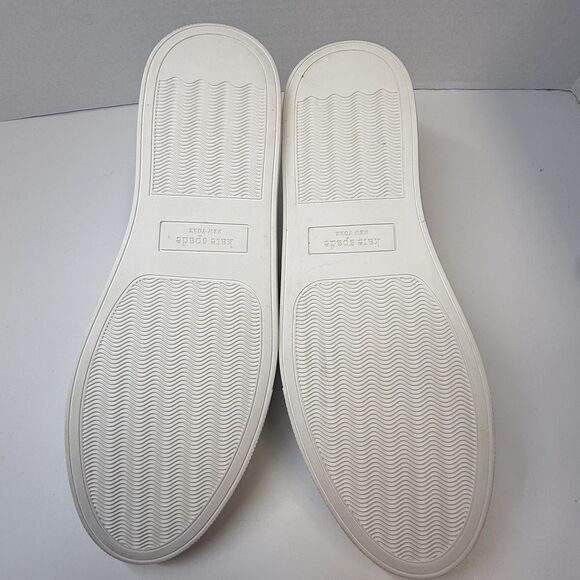 Kate Spade Fez Leather Low Top Sneaker In Optic White & Suede Maroon Sz 11 New - Picture 5 of 9